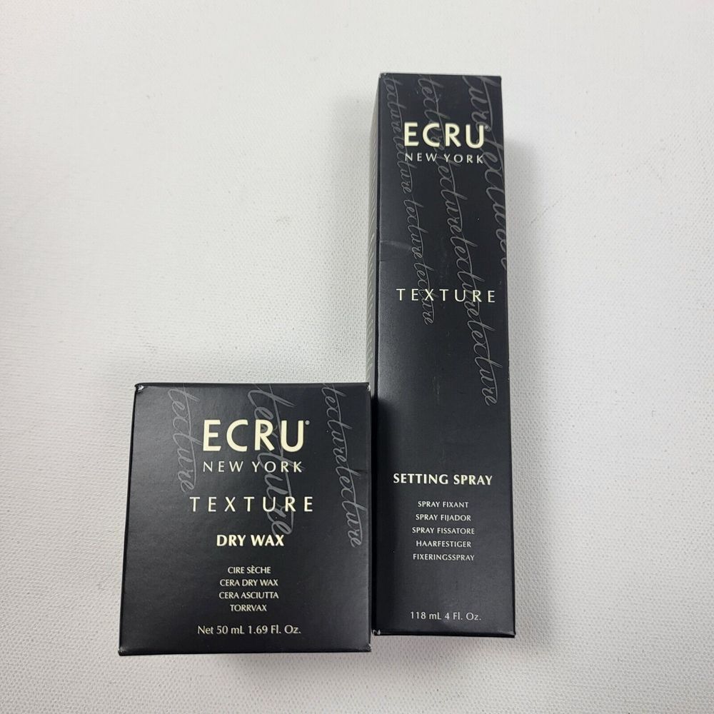ECRU New York Texture Dry Wax 1.69oz & Texture Hair Setting Spray 4oz New in Box